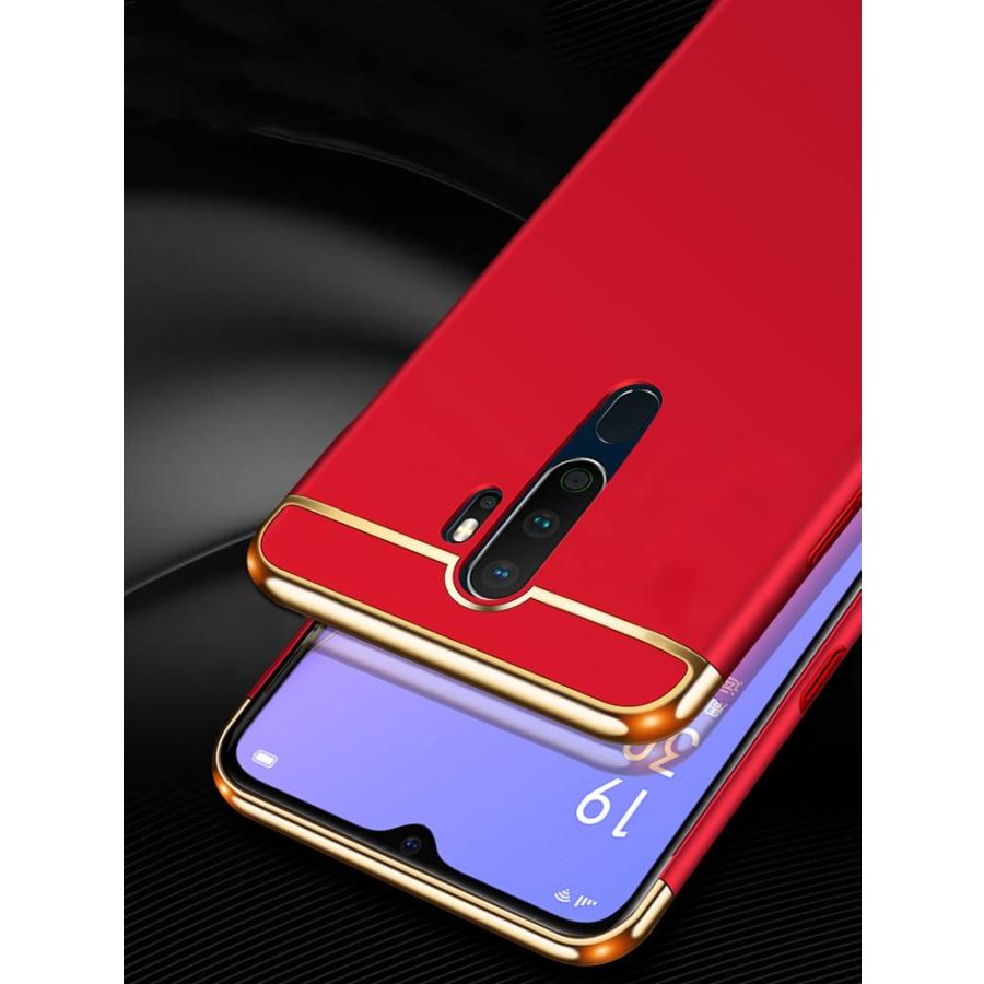 OPPO A5 2020 ケース プラスチック製 メッキ仕上げ 背面カバー