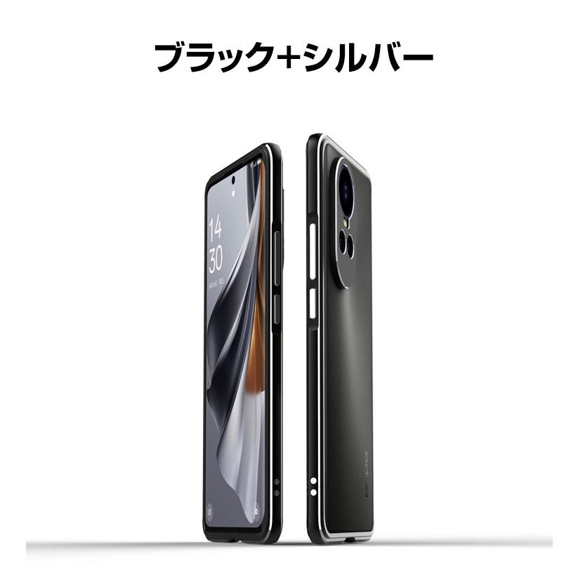 OPPO Reno10 Pro 5G ケース カバー アルミ合金バンパー 枠 フレーム CASE 軽量 持ちやすい 耐衝撃カバー カメラレンズ保護カバー 通気性 熱発散金属｜coco-fit2018｜14