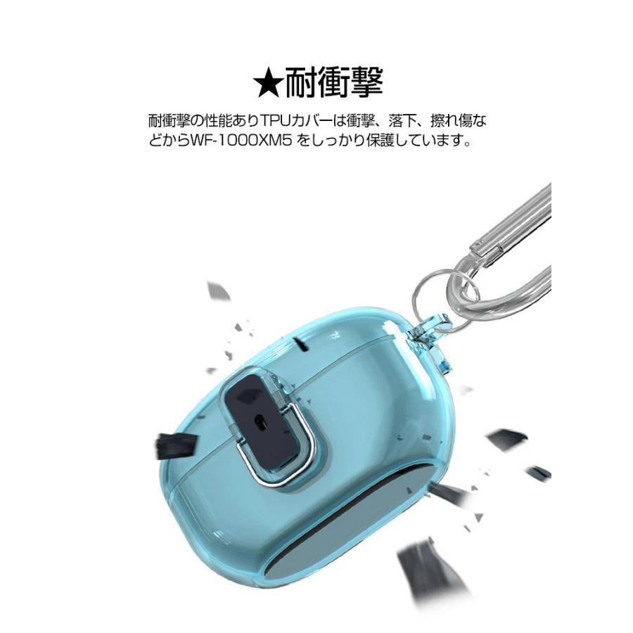 SONY ソニー WF-1000XM5 ケース 透明 TPU素材 クリア カバー CASE 耐