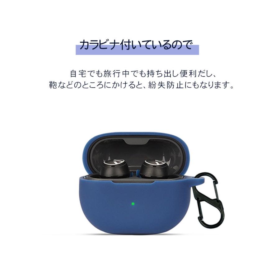 SoundPEATS Mini Pro ケース カバー ケース CASE 収納 保護 ソフトケース カバー 便利 実用 カバーを装着したまま、充電タイプ可能です カラビナ付き｜coco-fit2018｜11