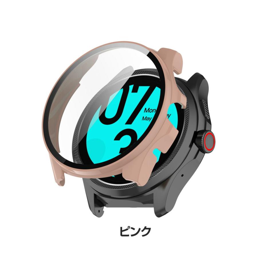 Ticwatch Pro 5 ケース PC素材+強化ガラス フルカバー 液晶保護 マルチ 