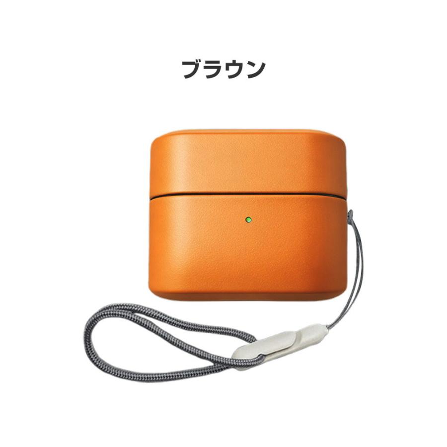 SONY（ソニー） WF-1000XM6用PUレザー 素材 保護ケース シンプルな