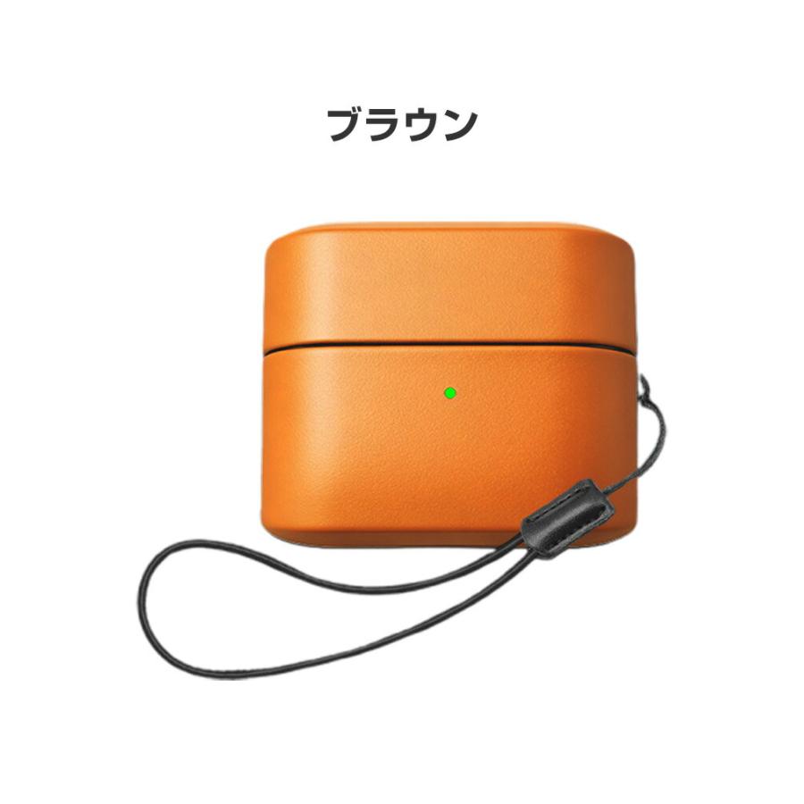 SONY（ソニー） WF-1000XM6用PUレザー 素材 保護ケース シンプルな