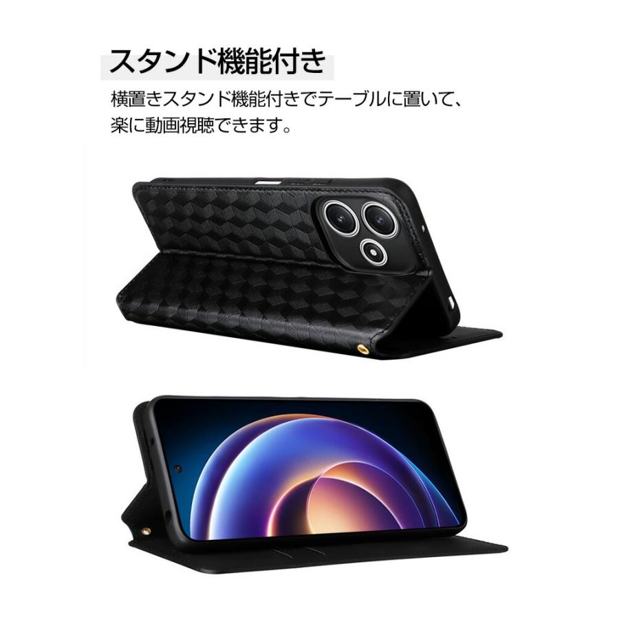 Xiaomi Redmi 12 5G ケース カバー 手帳型 財布型 PUレザー おすすめ スタンド機能 カード収納 軽量 ブック型 カッコいい 人気 スマホ 手帳型カバー CASE｜coco-fit2018｜10