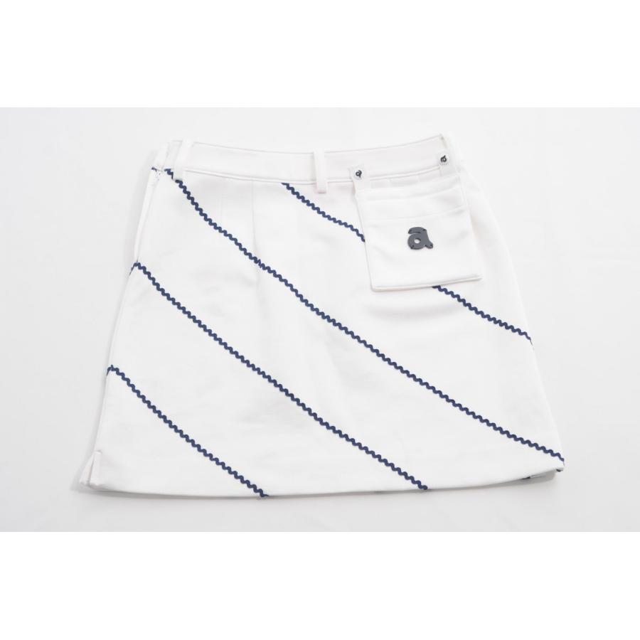 archivio - coco 中古 アルチビオ archivio レディース スカート 38(M) 白×紺 ホワイト×ネイビー 斜めストライプ coco 中古【SALE】アルチビオ レディース スカート 38(M) 白×紺