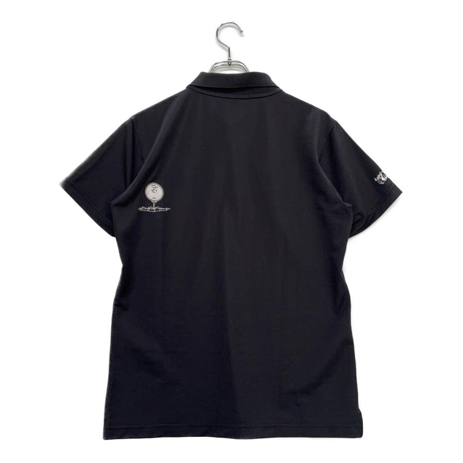 coco 中古 ダンスウィズドラゴン DANCE WITH DRAGON メンズ 半袖ポロシャツ 2(M) 黒 スヌーピー レターパックプラス発送可 91693
