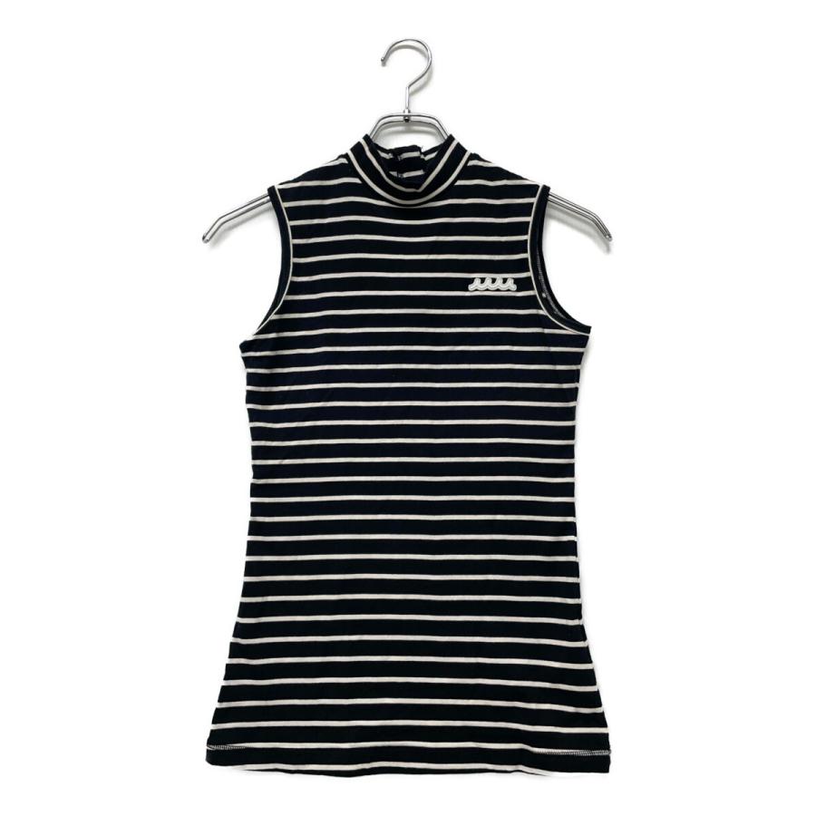 【美品】MUTA MARINE レディース ノースリーブ ゴルフシャツ ブラック muta MARINE GOLF（ムータマリンゴルフ） coco 中古【SALE