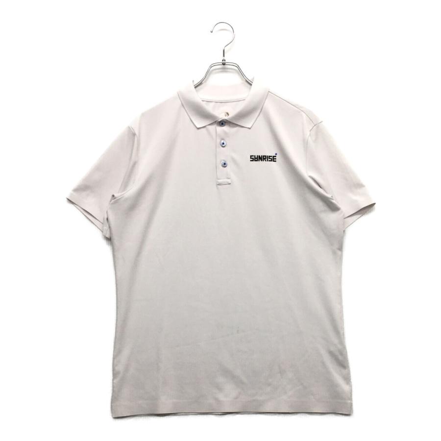 【人気完売品】SANRISE ゴルフ 半袖 ポロシャツ 中古【値下げ】サンライズ SANRISE メンズ 半袖ポロシャツ L 白