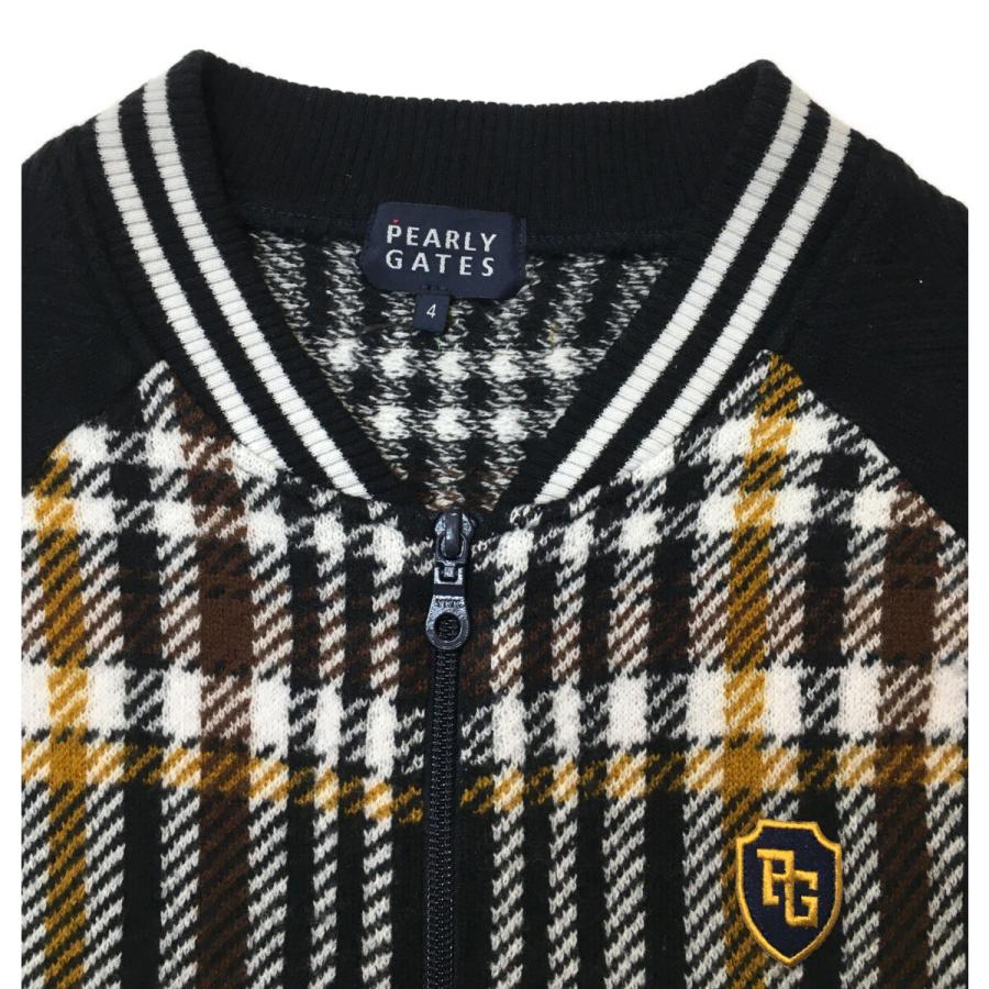 coco 中古【値下げ】 パーリーゲイツ PEARLY GATES メンズ ニットアウター 4(M) 紺 チェック柄 レターパックプラス発送可 98226_2
