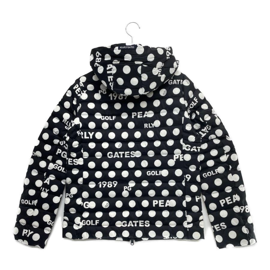 coco 未使用品【値下げ】 パーリーゲイツ レディース ジャケット 2(L) 濃紺×白 長袖ダブルジップアウター 中綿 ロゴ ドット 98276_1