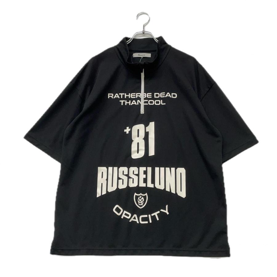 coco 中古 ラッセルノ RUSSELUNO メンズ 半袖ポロシャツ 6(LL) 黒 ブラック ハーフジップ Russeluno coco 中古 ラッセルノ RUSSELUNO メンズ 半袖シャツ 6