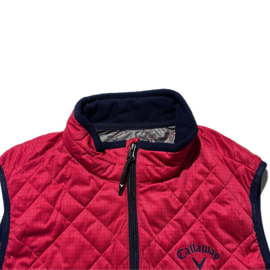 coco 中古 キャロウェイ Callaway メンズ ベスト M 赤 レッド 中綿入り