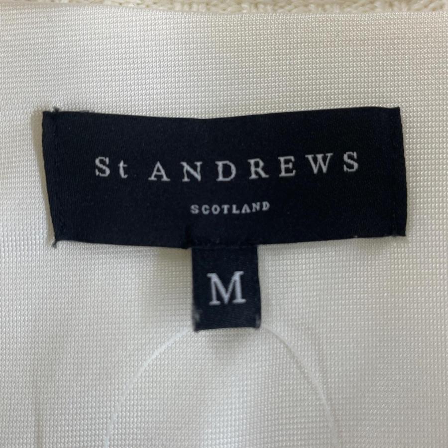 coco 中古 セントアンドリュース StANDREWS メンズ ニットアウター M 白系 ホワイト 裏地付き 105190_4