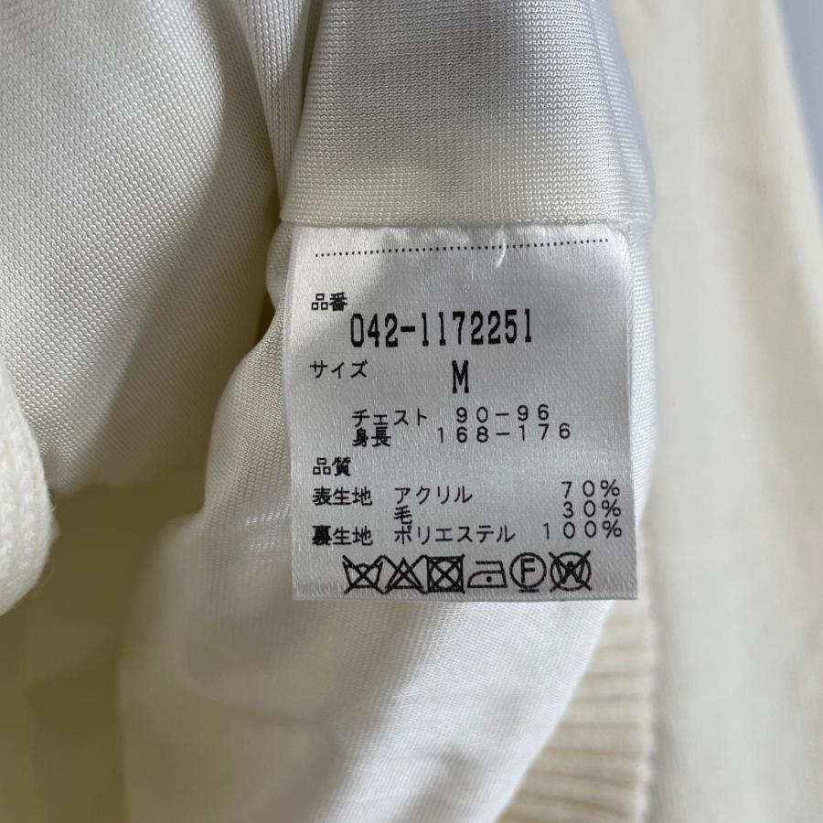coco 中古 セントアンドリュース StANDREWS メンズ ニットアウター M 白系 ホワイト 裏地付き 105190_5