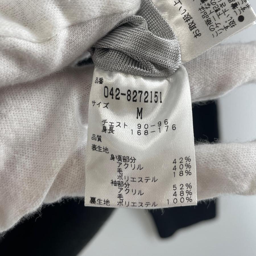 coco 中古 セントアンドリュース StANDREWS メンズ ニットアウター M 黒×グレー 千鳥格子 蓄熱裏地 レターパックプラス発送可 105375_5