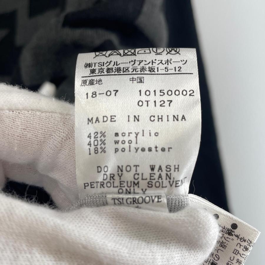 coco 中古 セントアンドリュース StANDREWS メンズ ニットアウター M 黒×グレー 千鳥格子 蓄熱裏地 レターパックプラス発送可 105375_6