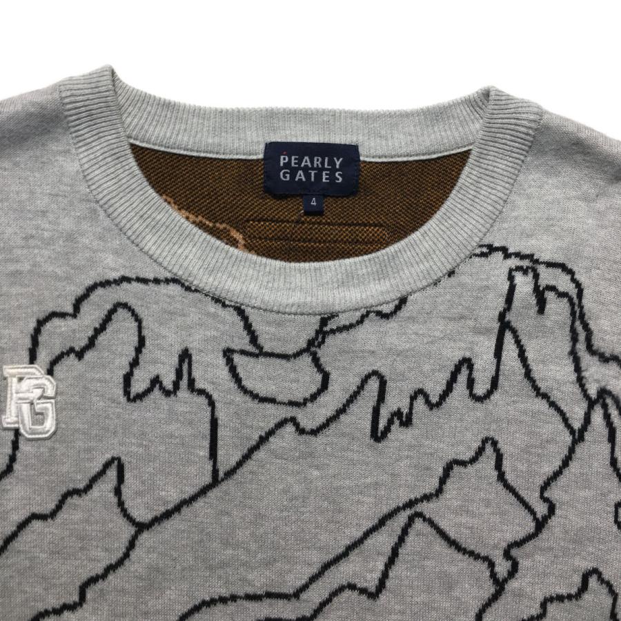 タグ付き　PEARLY GATES グレー セーター SIZE4 PEARLY GATES（パーリーゲイツ） 中古 メンズ セーター 4(M) グレー