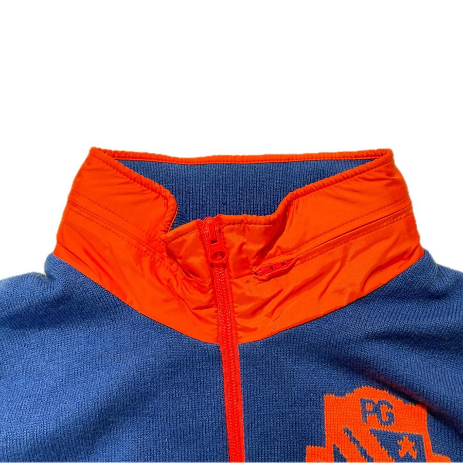 coco 中古【値下げ】 パーリーゲイツ メンズ ニットアウター 4(M) ブルー 防風 ダブルジップ ブルゾン レターパックプラス発送可 106215_2
