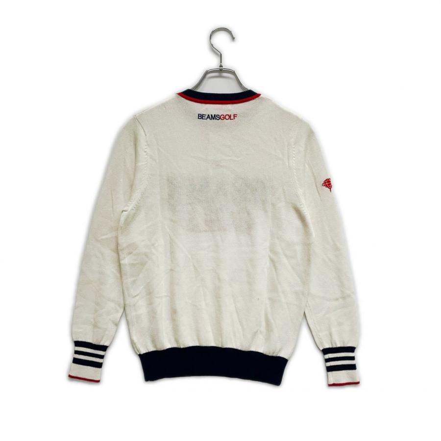 美品 24AW BEAMS GOLF ビームスゴルフ USフラッグ ニット セーター L グレー レディース 古着 中古 USED BEAMS GOLF（ビームス ゴルフ） 【超美品】ビームスゴルフ