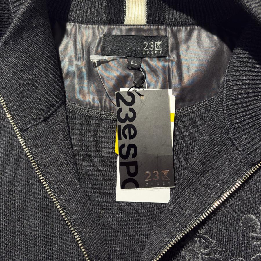 新品 ラッセルノ ゴルフ グラフィック ニット セーター ブラック M 4 アディダスゴルフ アーカイブグラフィック モックネック 長袖セーター