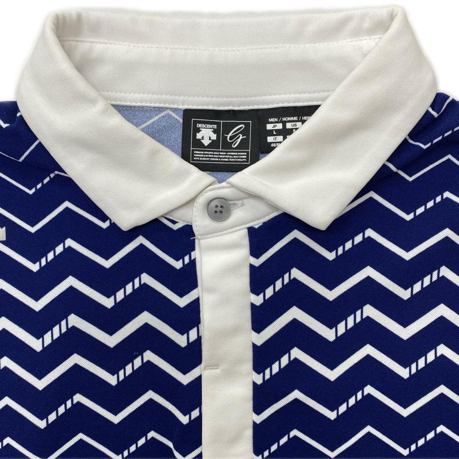 DESCENTE GOLF coco 中古 デサントゴルフ メンズ 半袖ポロシャツ L 紺