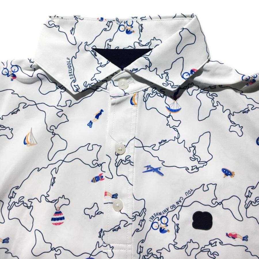 23区GOLF coco 未使用品 23区ゴルフ メンズ 半袖ポロシャツ M 白系 総