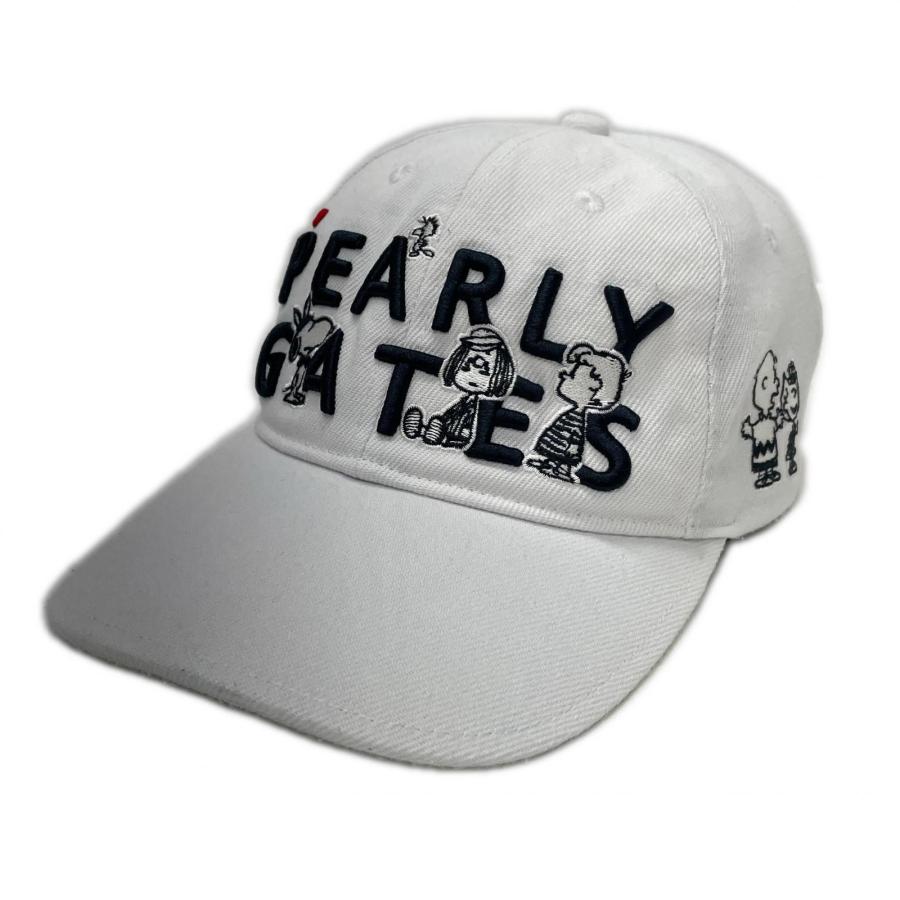 新品タグ付き　PEARLY GATES スヌーピー キャップ 帽子 ゴルフ PEARLY GATES（パーリーゲイツ） coco 中古 キャップ フリー ホワイト