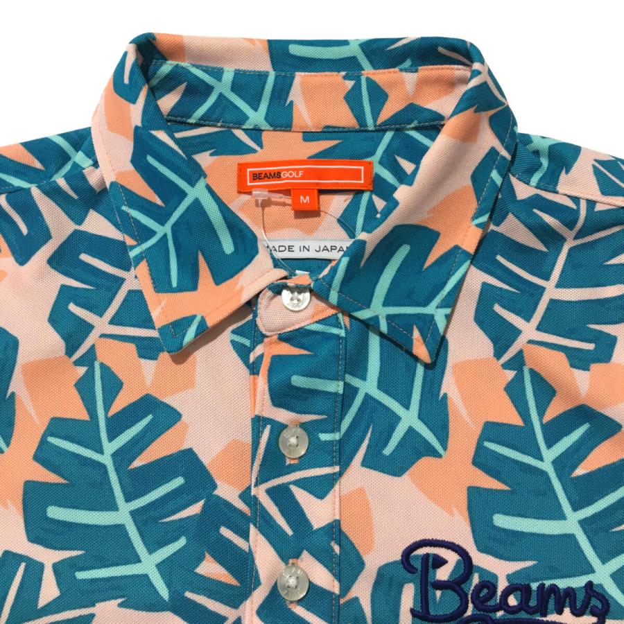 ビームスゴルフxLIBERTY 半袖ポロシャツ ゴルファー総柄メンズ М BEAMS（ビームス） coco 中古【値下げ】 ビームスゴルフ BEAMSGOLF