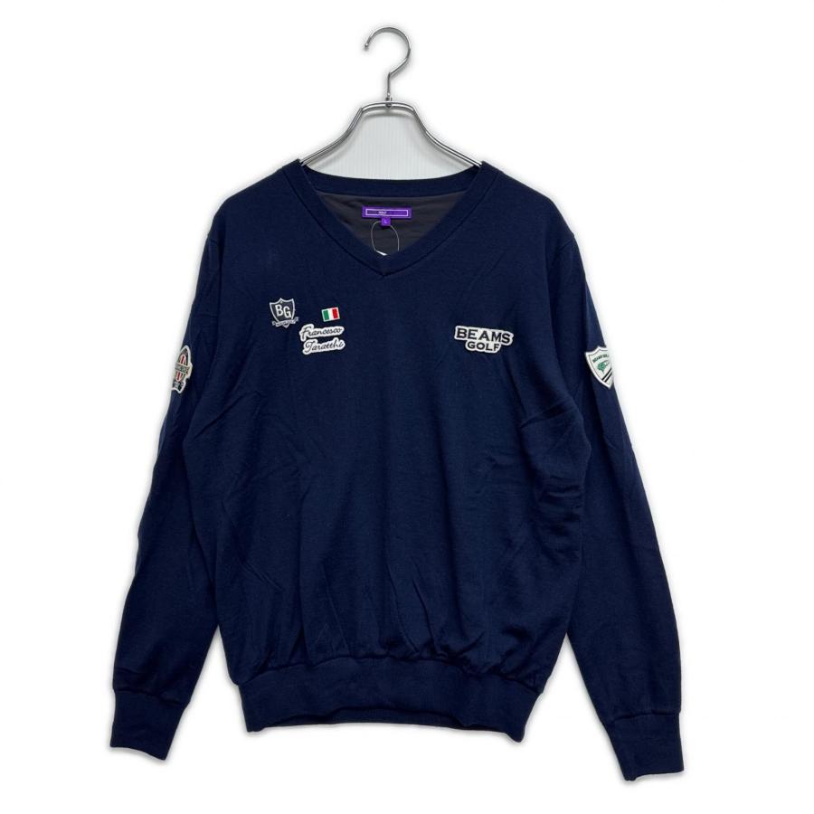 BEAMS GOLF ロゴ入り青セーター XLサイズ BEAMS（ビームス） coco 中古 ビームスゴルフ BEAMSGOLF メンズ