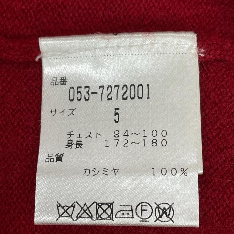 coco 中古 パーリーゲイツ メンズ ニットアウター 5(L) 赤 レッド カシミヤ ダブルジップ レターパックプラス発送可 K015143_4