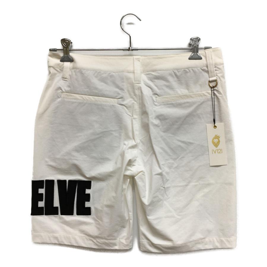 coco 未使用品【SALE】 ヴィ・トゥエルヴ V12 メンズ ハーフパンツ M 白 ホワイト ストレッチ レターパックプラス発送可 K016241