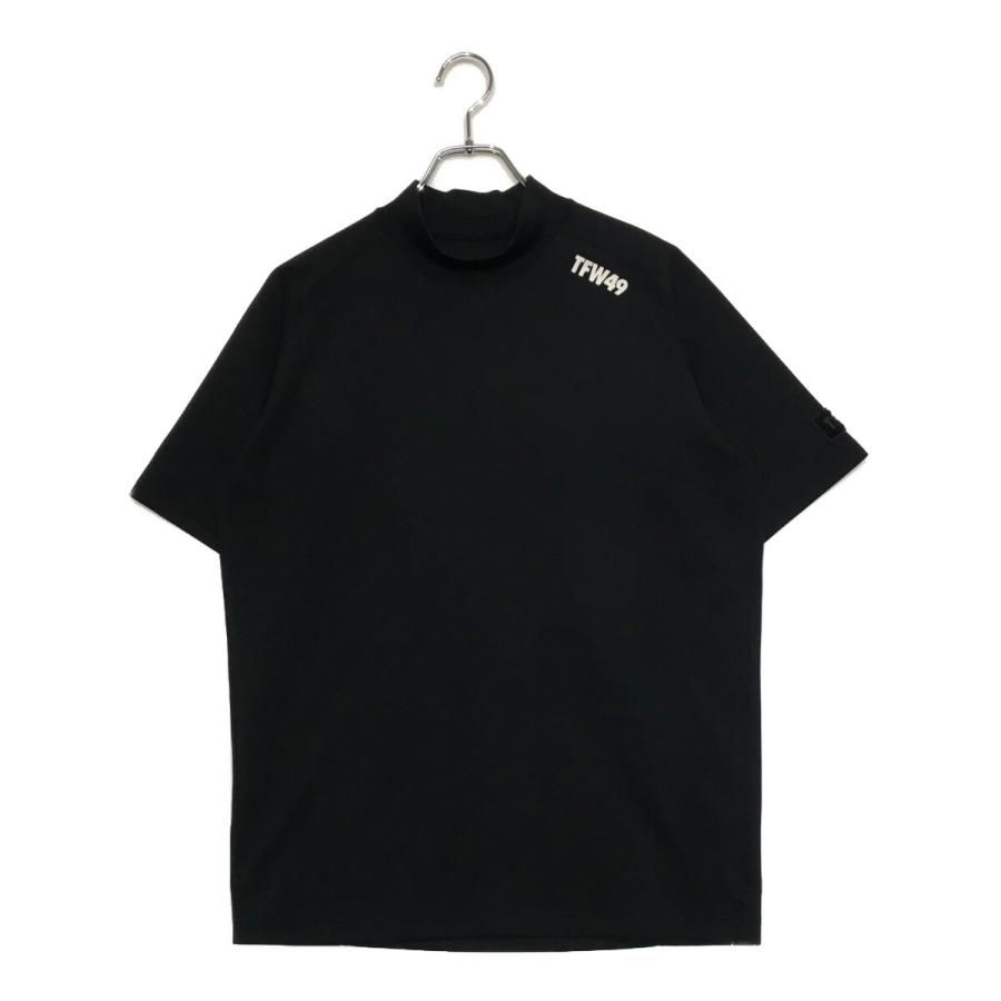 coco ブラック＆ホワイト BLACK&WHITE メンズ 半袖シャツ M 白 モック