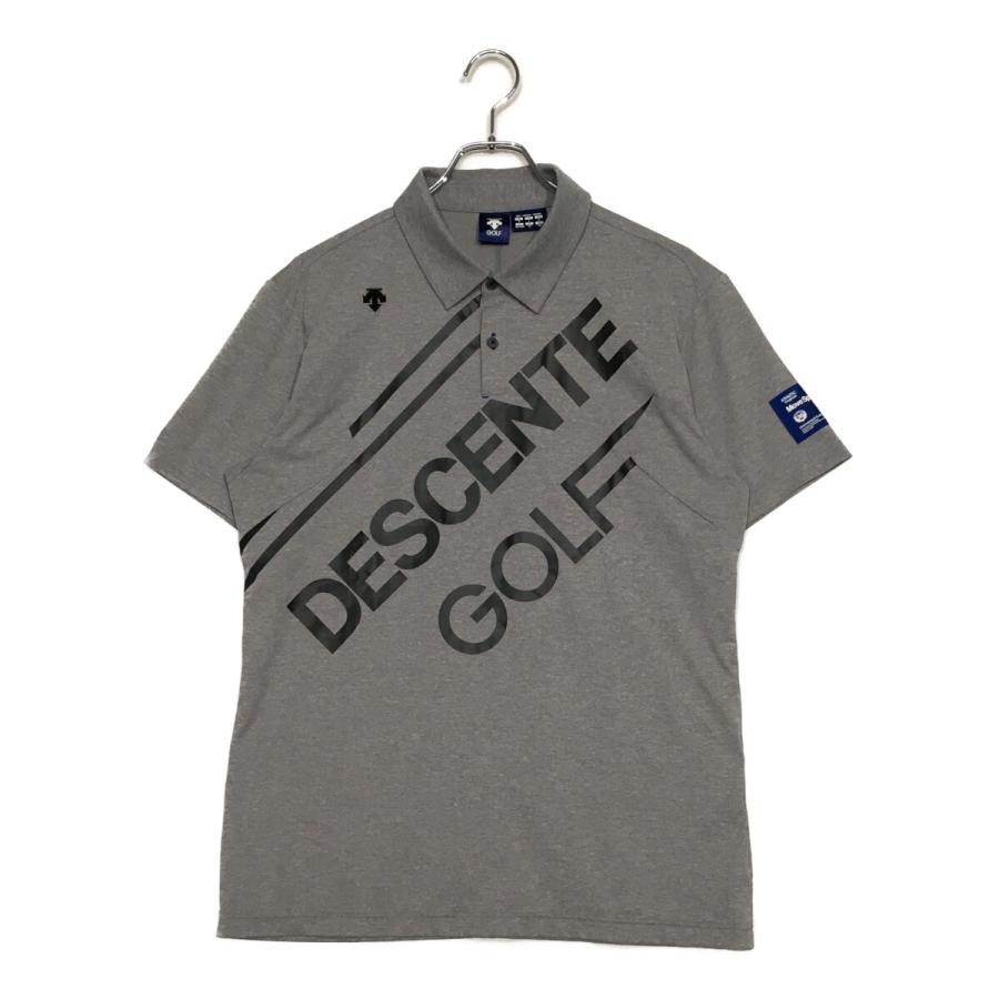 DESCENTE GOLF メンズ 半袖ポロシャツ カーキ　グレー　L DESCENTE GOLF coco 中古【値下げ】 デサントゴルフ メンズ 半袖