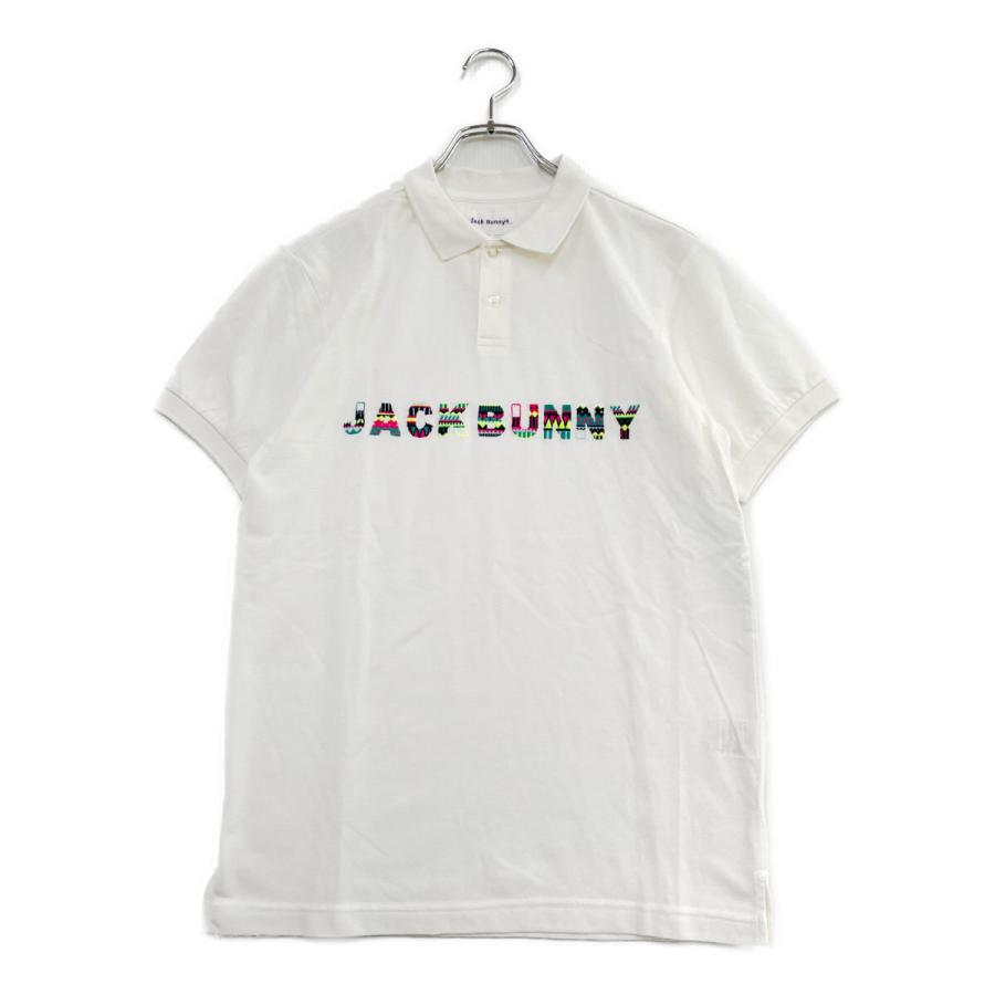Jack Bunny! ポロシャツ ホワイト サイズ5 Jack Bunny!!（ジャックバニー） coco 中古 メンズ 半袖ポロシャツ 5(M