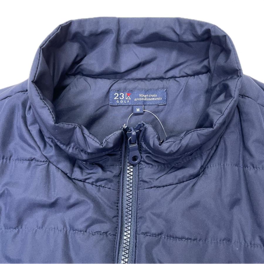 23区 - coco 中古 23区ゴルフ 23区GOLF メンズ ジャケット M 紺×グレー ネイビー 長袖Vネックプルオーバー リバーシブル チェック 23区GOLF coco 中古【値下げ】 23区ゴルフ メンズ フルジップアウター