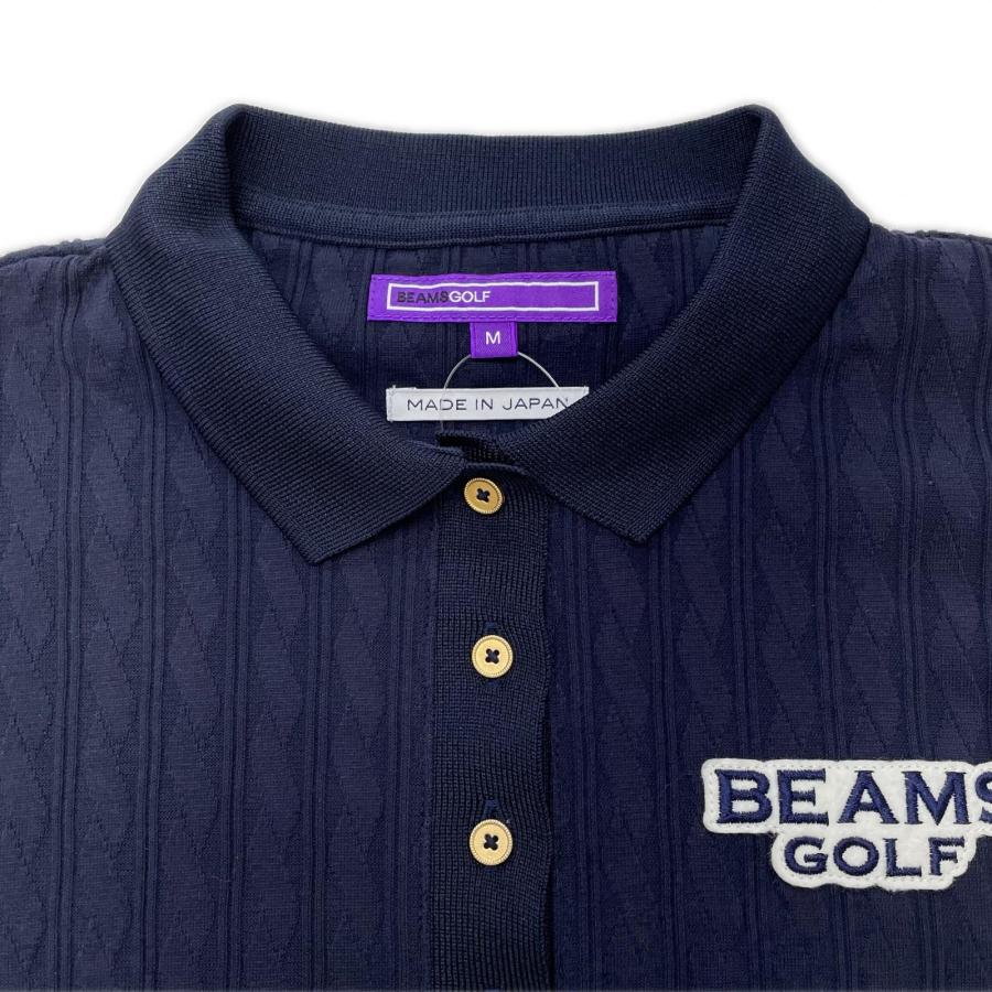 【美品】Beams Golf ポロシャツ ネイビー BEAMS（ビームス） 中古 【値下げ】ビームスゴルフ BEAMSGOLF