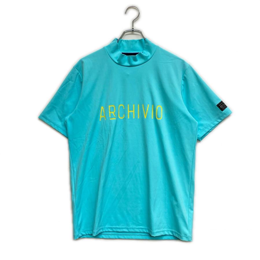 archivio - coco 中古 アルチビオ archivio メンズ 半袖ポロシャツ 48(L) 青 ブルー ロゴワッペン archivio（アルチビオ） coco 中古 メンズ 半袖シャツ 48(L) 水色