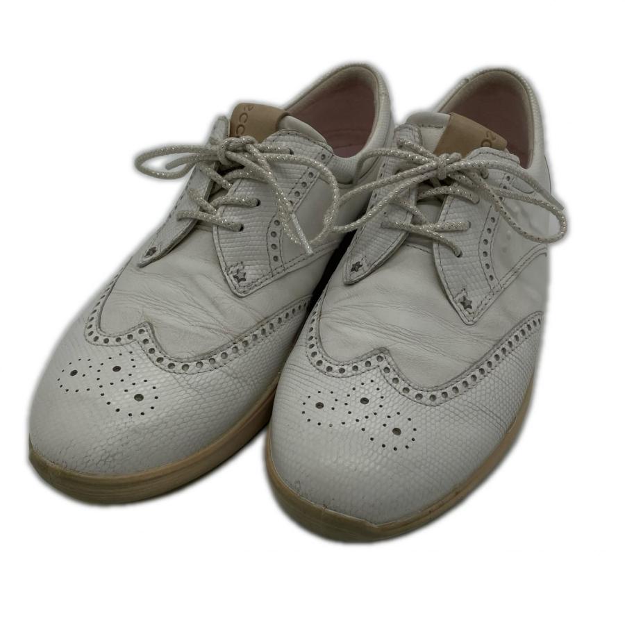★美品★エコー ゴルフシューズ スパイクレス　　　ベージュ サイズ37 ecco（エコー） coco 中古【SALE】 ゴルフシューズ 37 23.5cm ホワイト
