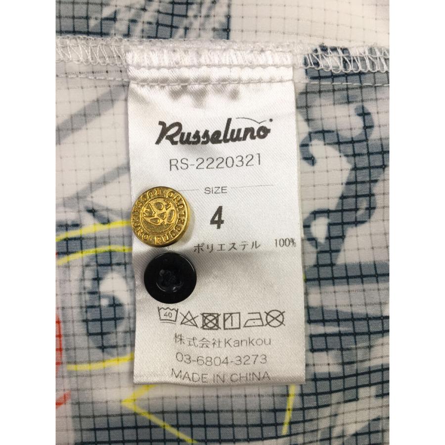 美品　RUSSELUNO ラッセルノ　メンズ　総柄　半袖シャツ　4 美品 RUSSELUNO ラッセルノ メンズ 総柄 半袖シャツ 4 【公式通販】