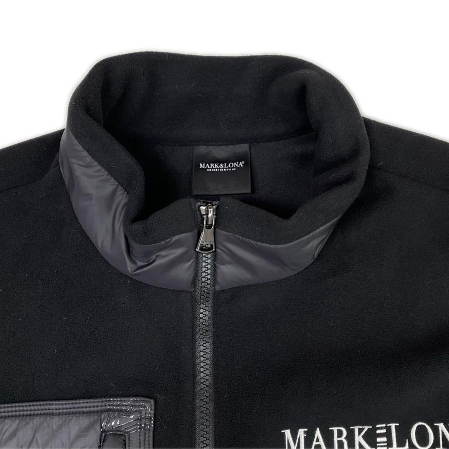 coco 中古【値下げ】 マークアンドロナ MARK&LONA メンズ ハーフジップアウター 48(L) 黒 ブラック ハーフジップ フリース 中綿 K026518_2