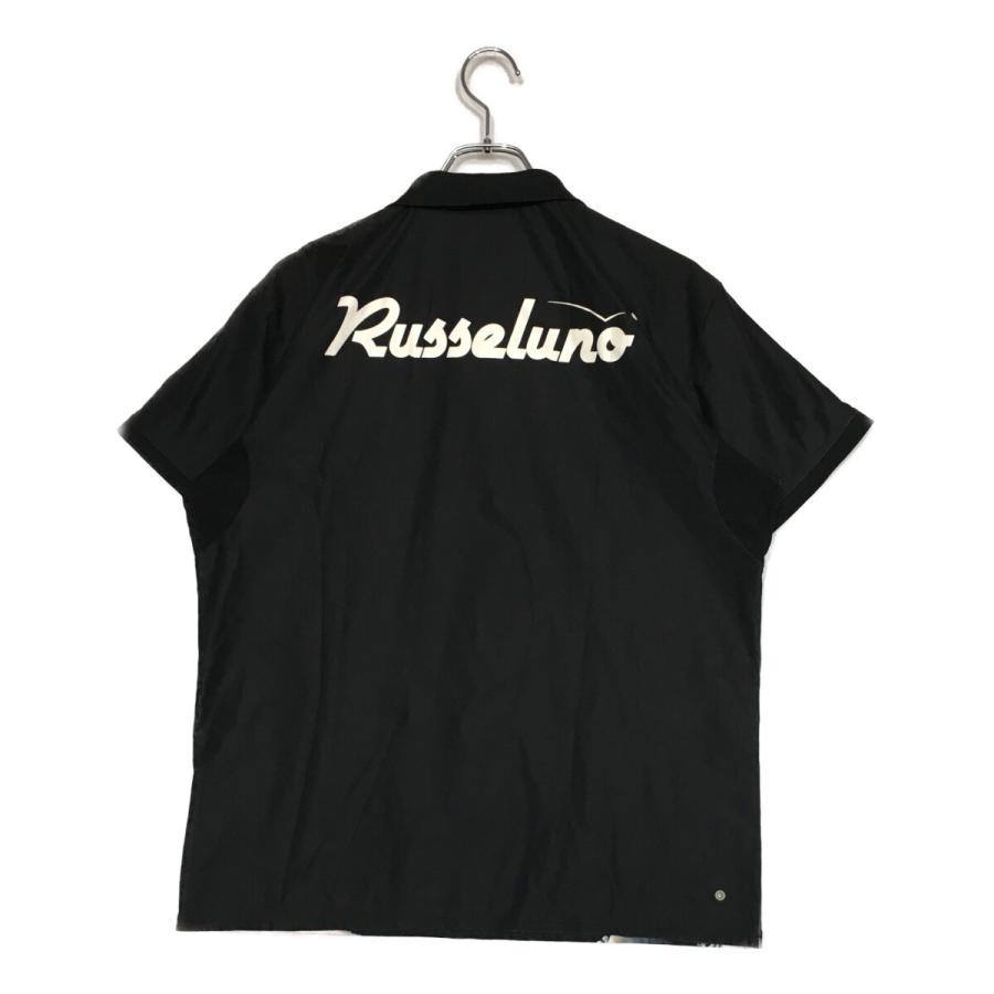 coco 中古 ラッセルノ RUSSELUNO メンズ 半袖ポロシャツ 6(LL) 黒×紫 ハーフジップ Russeluno（ラッセルノ） coco 中古 メンズ 半袖ポロシャツ 6(LL) 黒