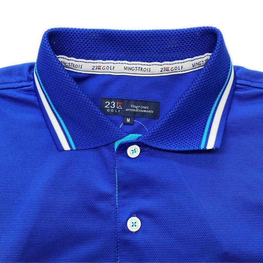 23区GOLF coco 中古 23区ゴルフ メンズ 半袖ポロシャツ M ブルー 青