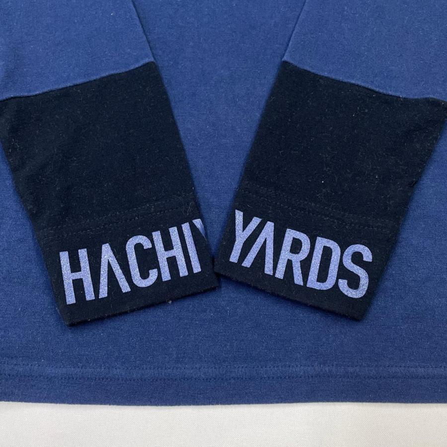 coco 中古 ハチヤーズ 8YARDS メンズ 長袖シャツ M ブルー×ブラック