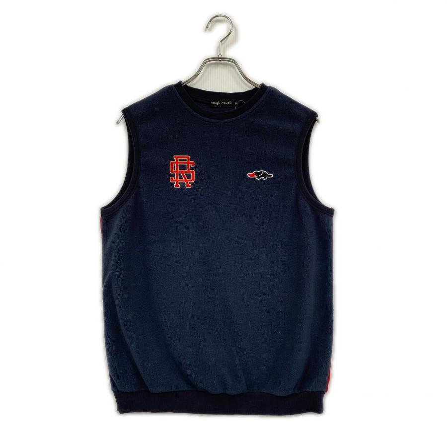 中古 ラフ＆スウェル rough&swell メンズ ベスト M 紺×赤 ネイビー