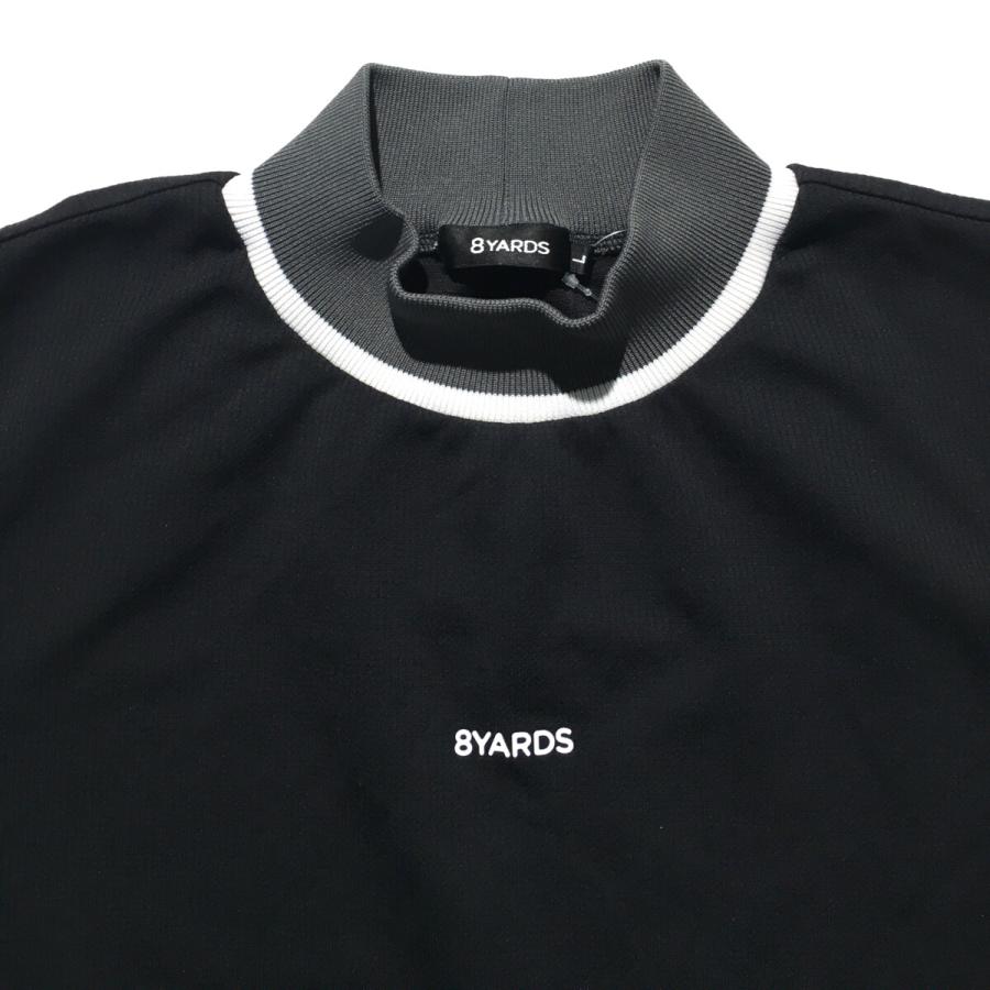 coco 中古 ハチヤーズ 8YARDS メンズ 半袖シャツ L 黒 ブラック モック