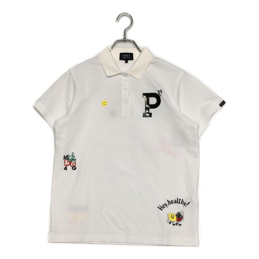 PGG レディース ゴルフ シャツ ホワイト　パーリーゲイツ PEARLY GATES（パーリーゲイツ） 中古 レディース 半袖ポロシャツ 2(L