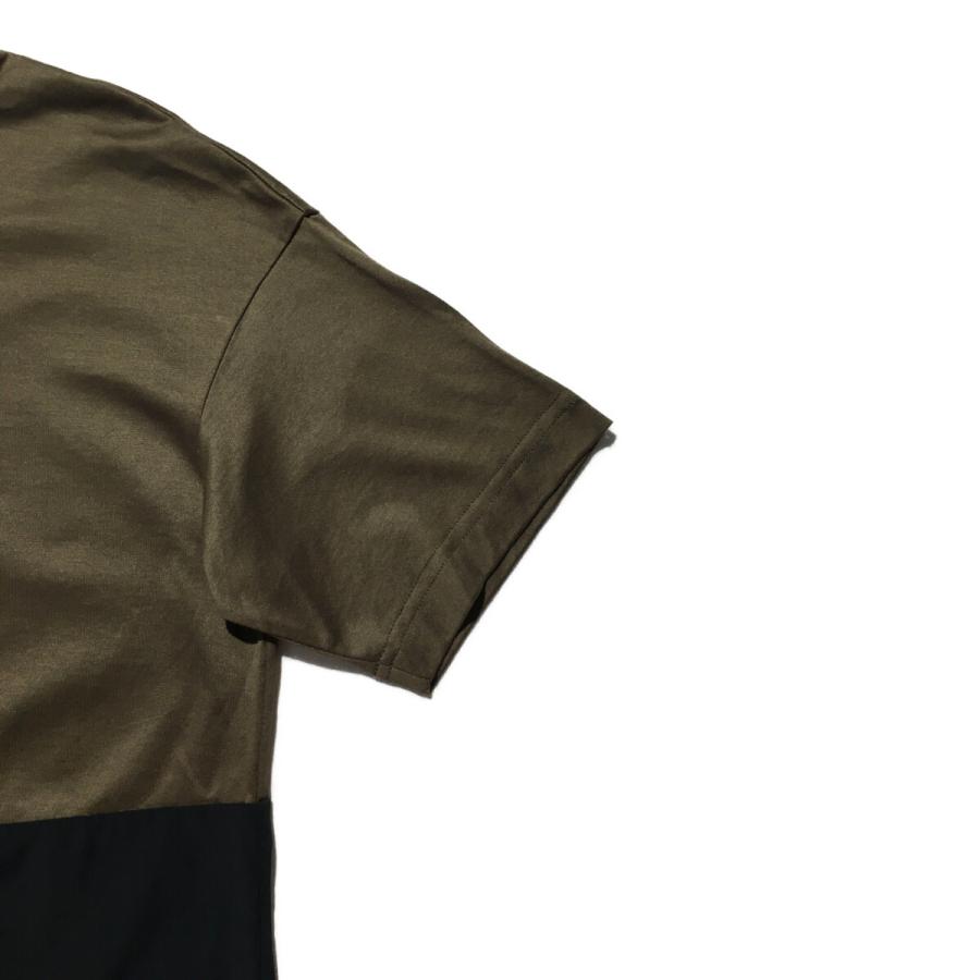 coco 未使用品 ムニタルプ MUNITALP レディース 半袖シャツ 40(M) カーキ×黒 モックネック カットソー MUNITALP（ムニタルプ） coco 未使用品 レディース 半袖シャツ 40(M