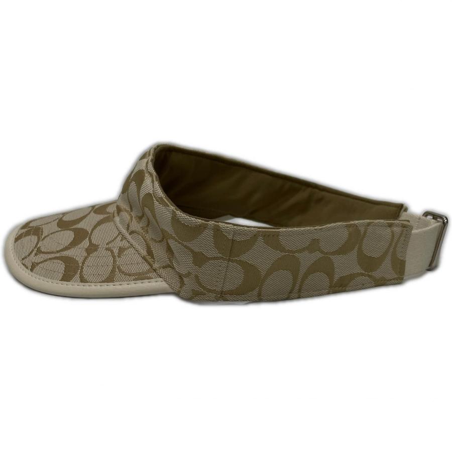 coco 中古 コーチ COACH サンバイザー ONESIZE ベージュ シグネチャー