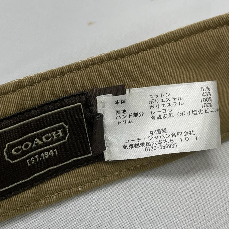 【アメリカ購入正規品！新品未使用】COACH コーチ シグネチャー サンバイザー coco 中古 コーチ COACH サンバイザー ONESIZE ベージュ シグネチャー