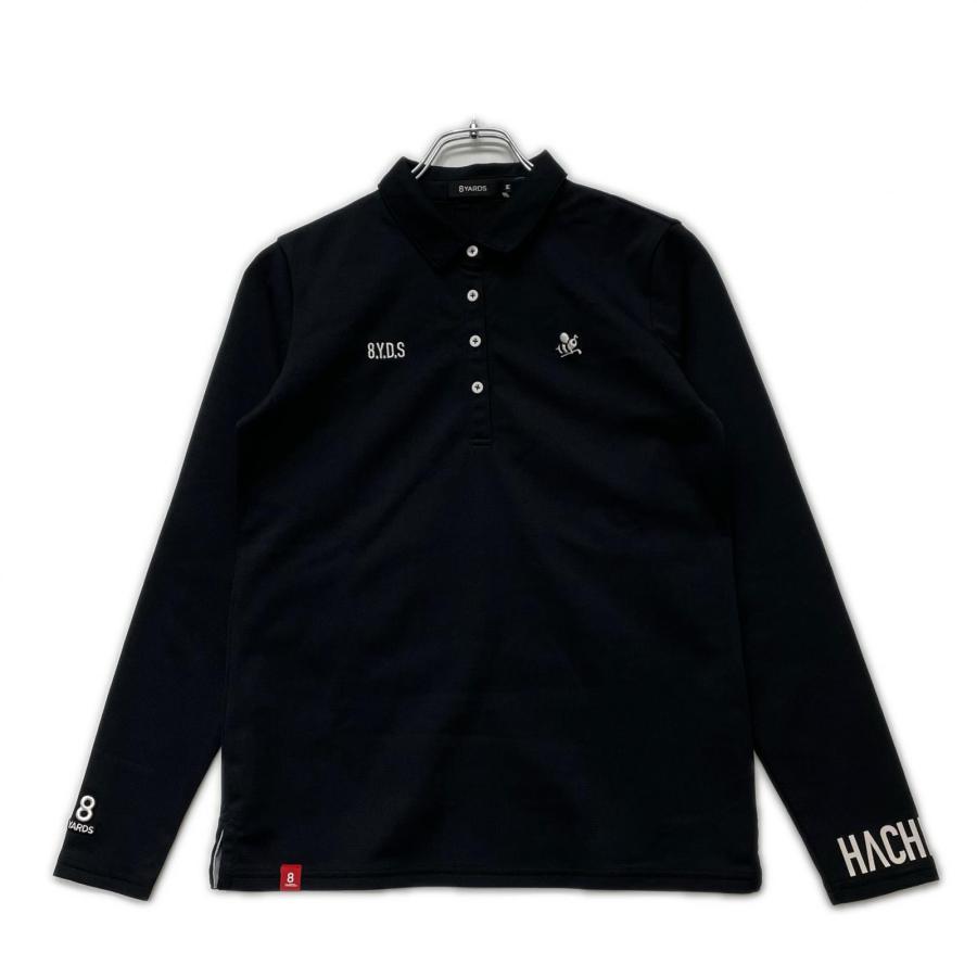 coco 中古 ハチヤーズ 8YARDS レディース 長袖ポロシャツ M 黒